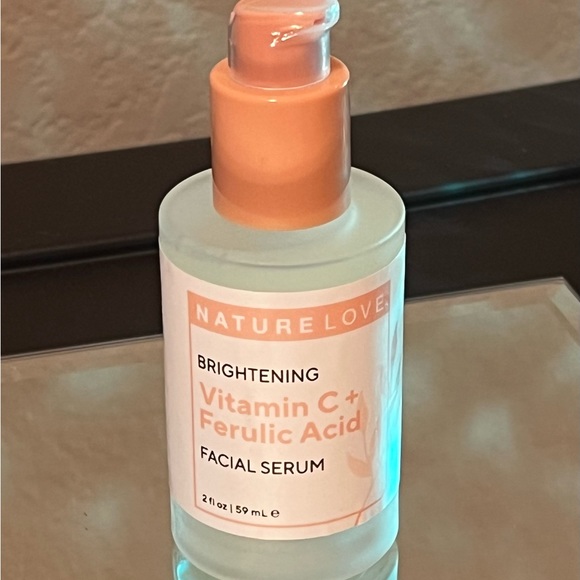 NATURE LOVE BRIGHTENING Vitamin C+ Ferulic Acid facial serum 2 fl oz. New - Picture 4 of 4